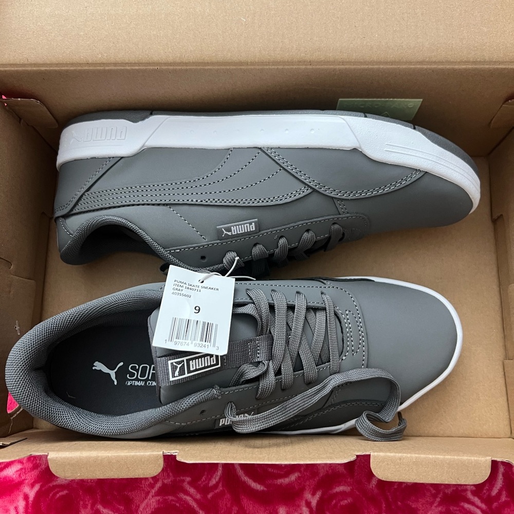 ❤️New Puma Men's  Gray SKATE Sneakers 
SOFTFOAM+ OPTIMAL COMFORT
MEN'S SIZE US 9
